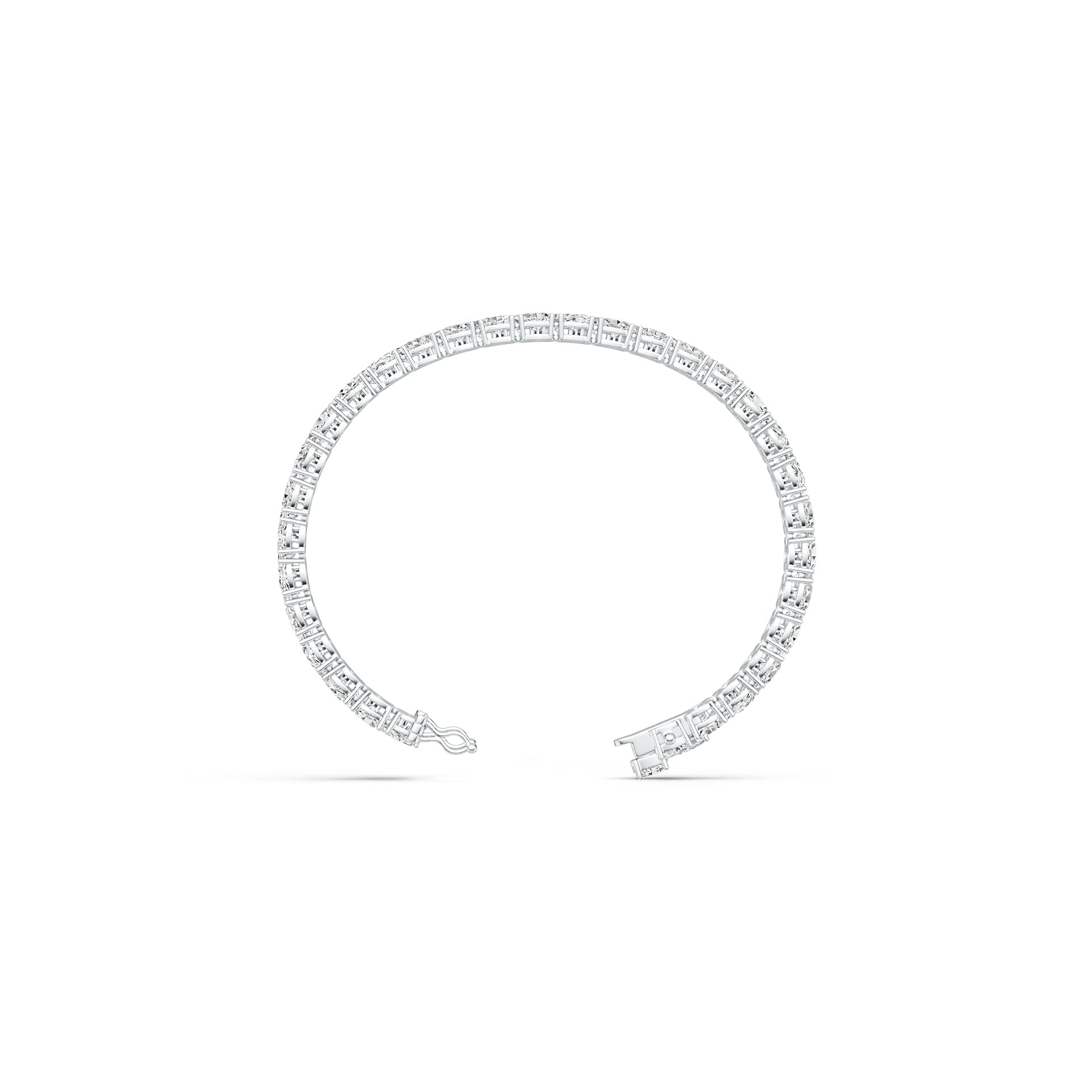 Sterling Silver Bracelet Semi Mount Setting Tennis Bracelet Oval OV 5x3mm 3 row DHJ