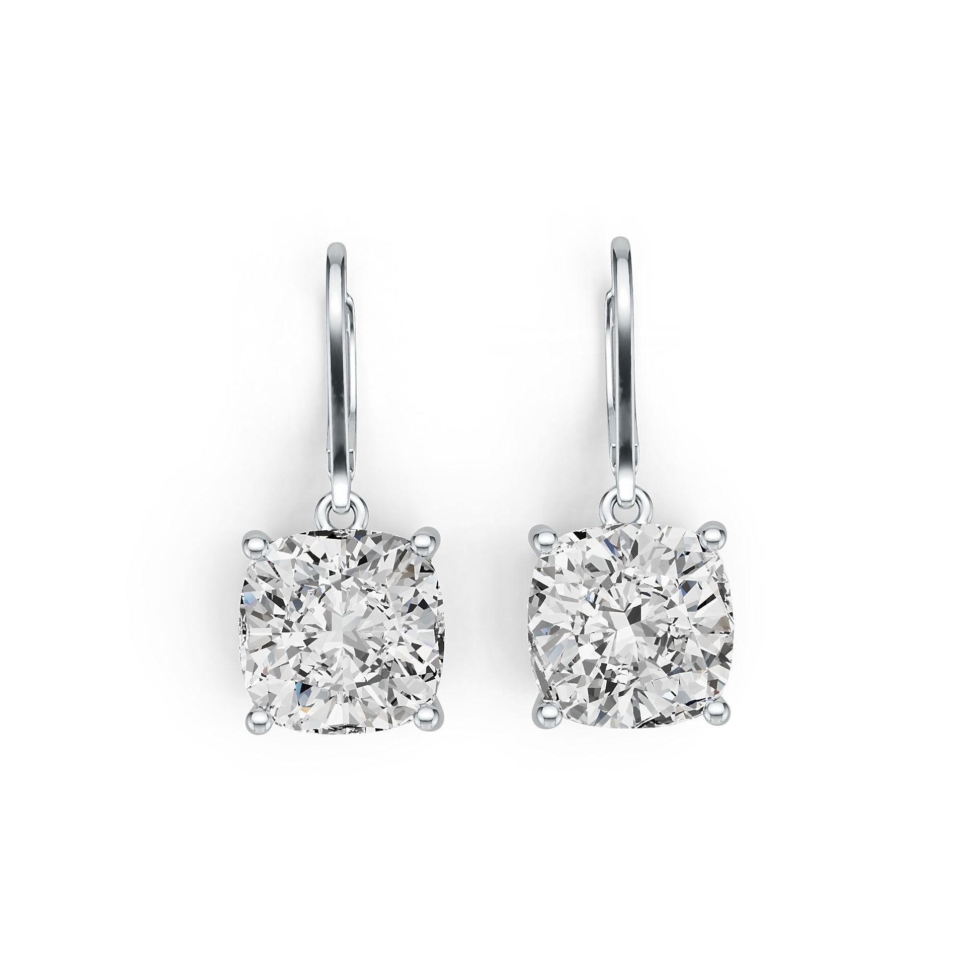 Sterling Silver Semi Mount Earrings Setting Cushion CU 10X10mm DHJ