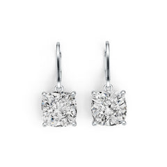 Sterling Silver Semi Mount Earrings Setting Cushion CU 10X10mm DHJ