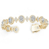 14K Gold Semi Mount Bracelet Setting Round Ro 5x6mm Diamond Accent Syz Jewelry