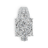 18K Gold Semi Mount Pendant Setting Oval OV 6X4mm Diamond Accent DHJ