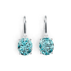 Platinum Semi Mount Earrings Setting Oval OV 12X10mm DHJ