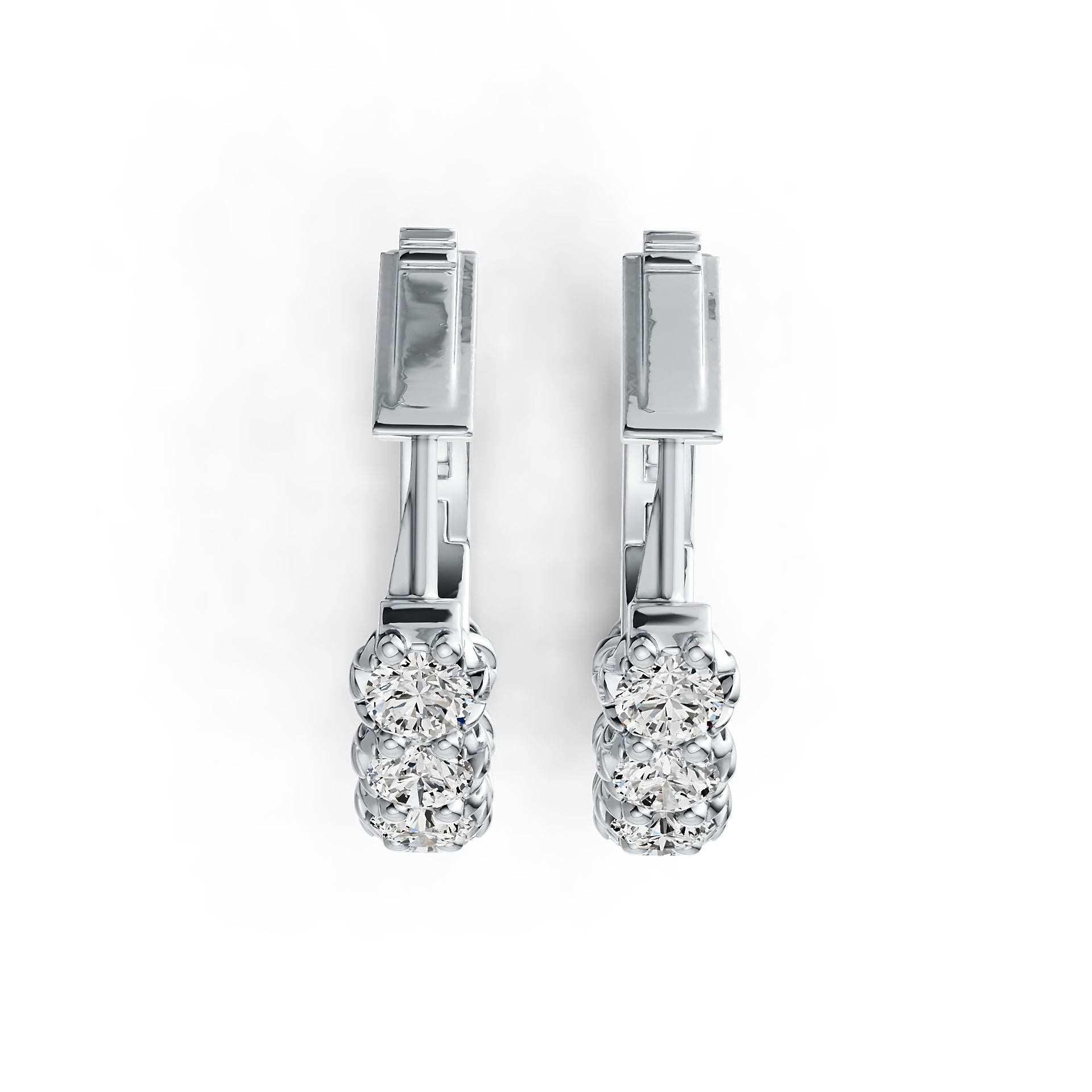 Sterling Silver Semi Mount Earrings Setting Round RD 4x4mm DHJ