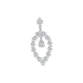 18K Gold Semi Mount Pendant Setting Pear PE 10X7mm with Diamond Accent DHJ