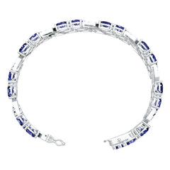 Sterling Silver Semi Mount Bracelet Setting Round Rd 7x5mm Diamond Accent DHJ