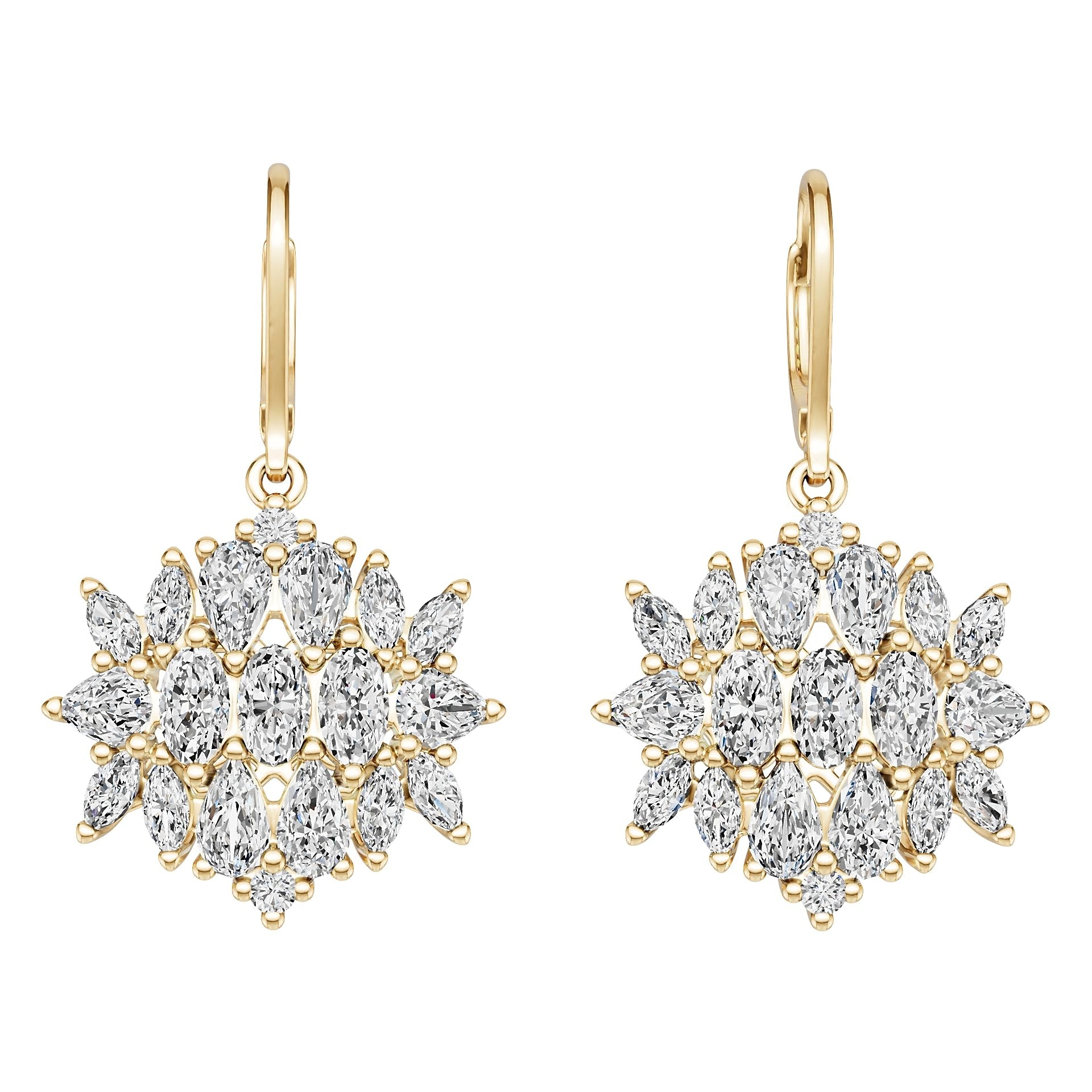 Sterling Silver Semi Mount Earrings Setting Round Ro 5x3mm Diamond Accent DHJ
