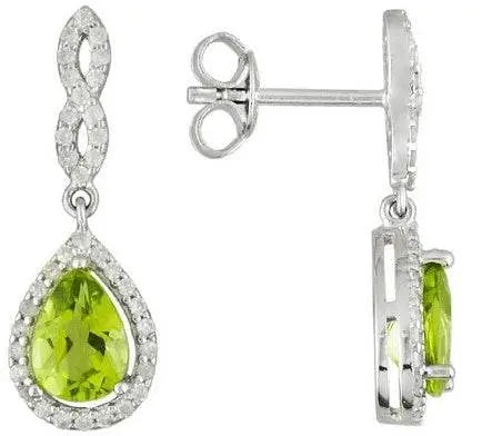 14K Gold Semi Mount Earrings Setting Pear PE 7X5mm Diamond Accent DHJ