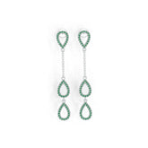 18K Gold Earrings Pear-Shaped Theme with or Moissanite Diamond Accent DHJ
