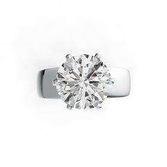 Sterling Silver Semi Mount Ring Setting Round RD 10.5mm Solitaire DHJ