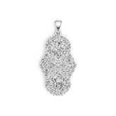 10K Gold Semi Mount Pendant Setting Pear PE 9X6mm Moissanite Accent DHJ
