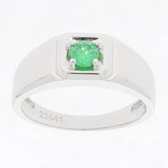 Men's 14K Gold Semi Mount Ring Setting Round RD 4x4mm White Top 2344 Syzjewelry