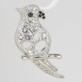 18K Gold Semi Mount Pendant Setting OV 8x6mm 6x4 PE 7x5mm Bird Theme Diamond Accent Syzjewelry