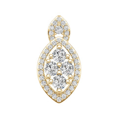 10K Gold Semi Mount Pendant Setting Round Ro 6x6mm Moissanite Accent Syz Jewelry