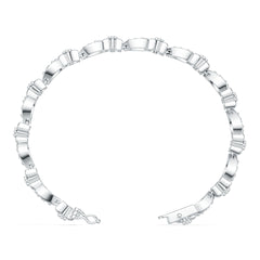 Platinum Semi Mount Bracelet Setting Round Ro 6x6mm Syz Jewelry