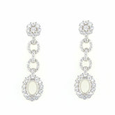 10K Gold Semi Mount Earrings Setting Oval OV 7X5mm Moissanite Accent Syzjewelry