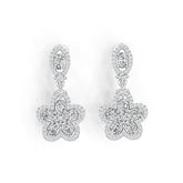 Sterling Silver Semi Mount Earrings Setting Oval OV 5X3mm with White Topaz Syzjewelry