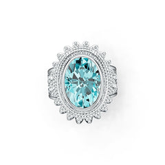 Sterling Silver Semi Mount Ring Setting Oval OV 14X10mm DHJ