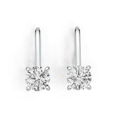 Sterling Silver Semi Mount Earrings Setting Round RD 6x6mm DHJ