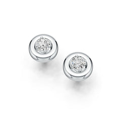 10K Gold Semi Mount Earrings Setting Round RD 5x5mm DHJ
