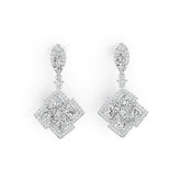 Sterling Silver Semi Mount Earrings Setting Emerald OCT 6X4mm MQ 8X4mm Syzjewelry