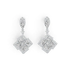 Sterling Silver Semi Mount Earrings Setting Emerald OCT 6X4mm MQ 8X4mm Syzjewelry