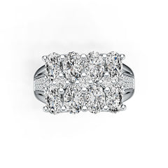 Sterlingsilber Halbfassung Ringfassung Oval OV 6X4mm