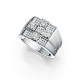 10K Gold Semi Mount Ring Setting Emerald OCT 4X4mm Moissanite Accent DHJ