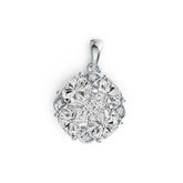 10K Gold Semi Mount Pendant Setting Heart HT 7X7mm Moissanite Accent DHJ
