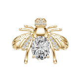 18K Gold Semi Mount Pendant Setting Round Ro 5x8mm Diamond Accent Syz Jewelry