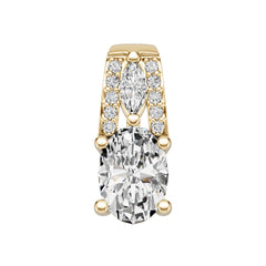 Sterling Silver Semi Mount Pendant Setting Round Ro 5x5mm Diamond Accent DHJ