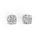 Sterling Silver Semi Mount Earrings Setting Cushion CU 8X8mm DHJ