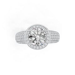 Sterling Silver Semi Mount Ring Setting Round RD 8x8mm DHJ