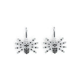 Sterling Silver Semi Mount Earrings Setting Round RD 1.7mm Spider Earrings DHJ