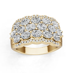 10K Gold Semi Mount Ring Setting Oval Ov 4x3mm Moissanite Accent Syz Jewelry