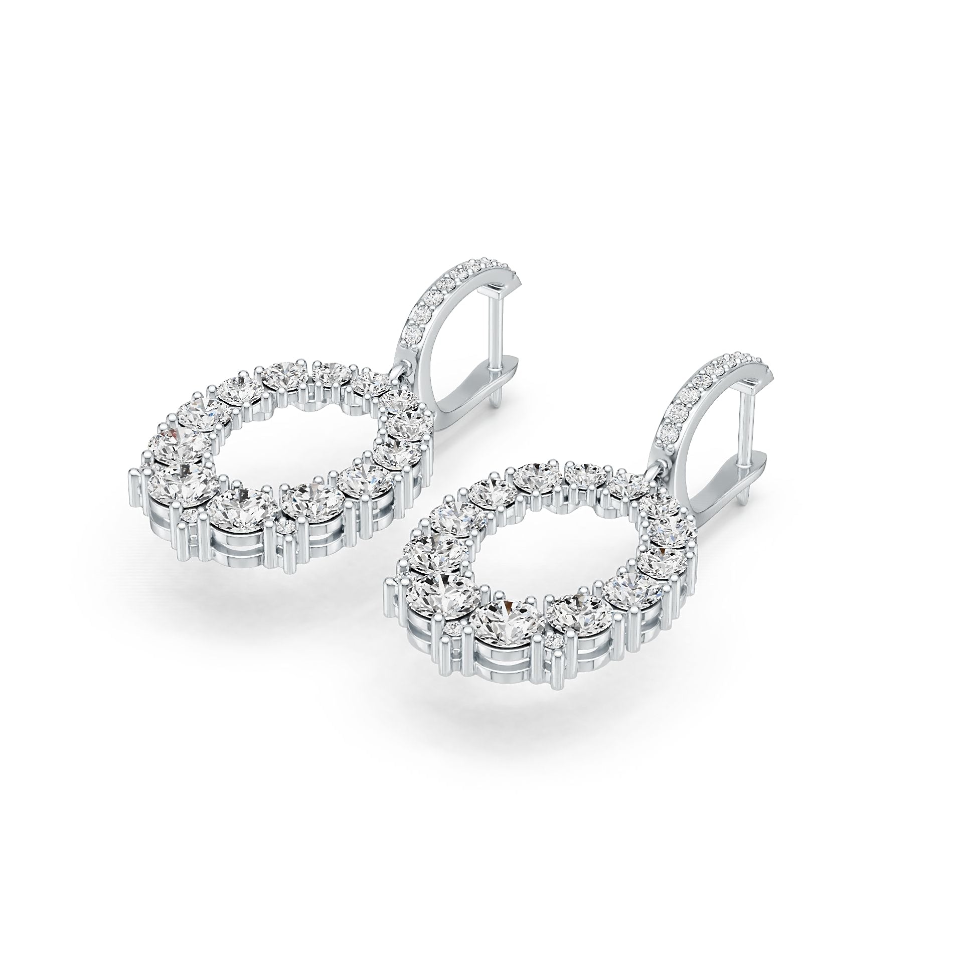Sterling Silver Semi Mount Earrings Setting Round RD 5x5mm DHJ