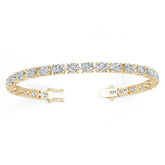 18K Gold Semi Mount Bracelet Setting Round Ro 7x5mm Diamond Accent Syz Jewelry
