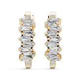 Platinum Semi Mount Earrings Setting Square Sq 4x2mm Syz Jewelry