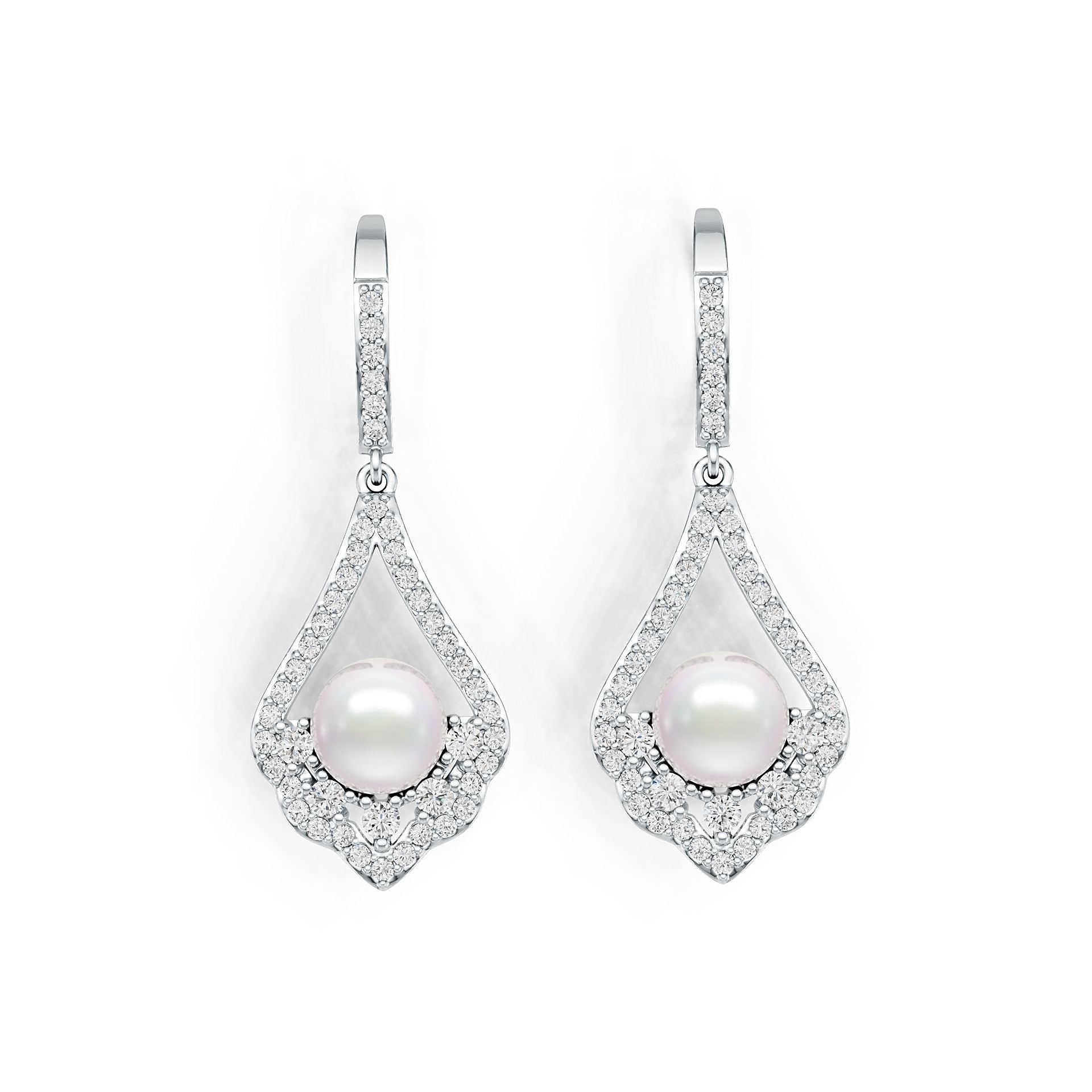 Sterling Silver Semi Mount Earrings Setting Round RD 7x7mm DHJ