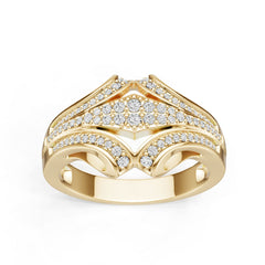 14K Gold Semi Mount Ring Setting Round Ro 1x1mm Diamond Accent Syz Jewelry