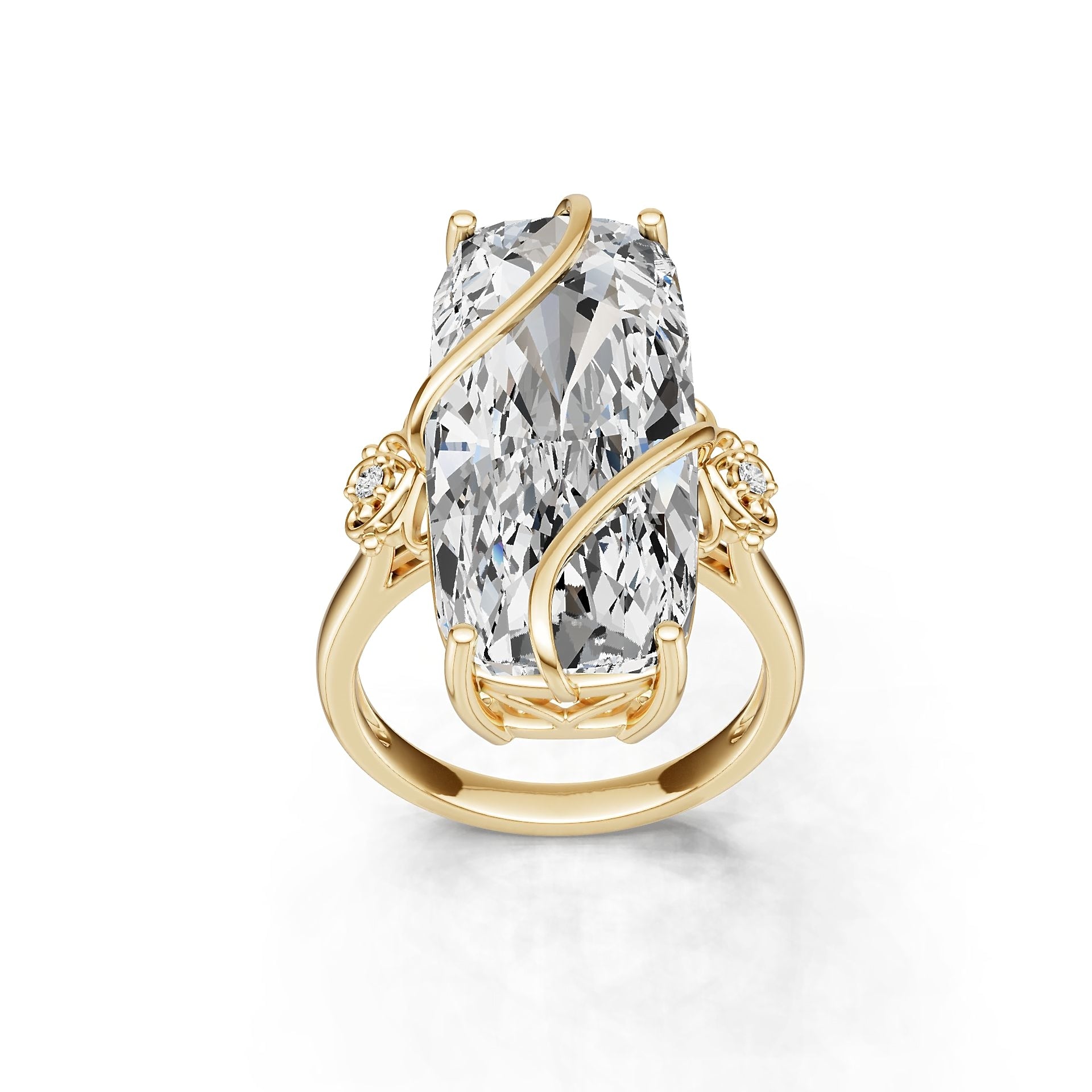 Platinum Semi Mount Ring Setting Cushion Cu 5x12mm Diamond Accent Syz Jewelry
