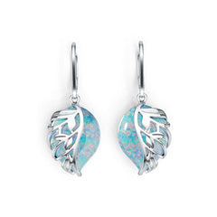 Platinum Semi Mount Earrings Setting Pear PE 16X12mm Cabochon DHJ