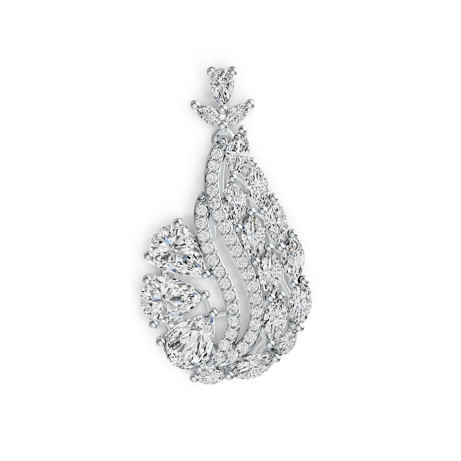 Sterling Silver Semi Mount Pendant Setting PE 8X6mm PE 5X3mm MQ 6X3mm MQ 4X2mm DHJ