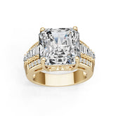 Sterling Silver Semi Mount Ring Setting Emerald OCT 12X12mm White Topaz Accents Syzjewelry