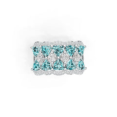 Sterling Silver Semi Mount Ring Setting Trillion TR 5X5mm DHJ