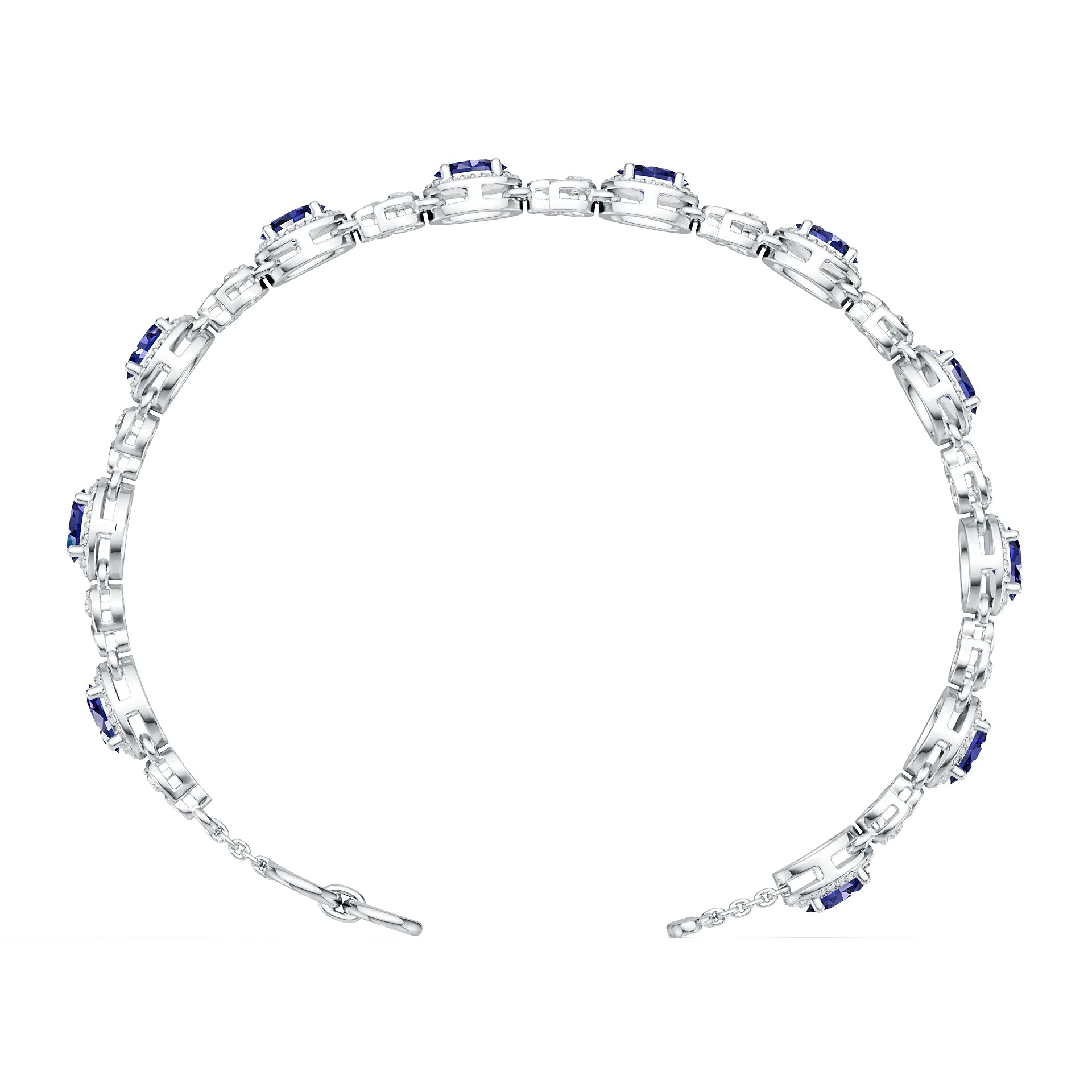 Sterling Silver Semi Mount Bracelet Setting Oval OV 6x4mm DHJ