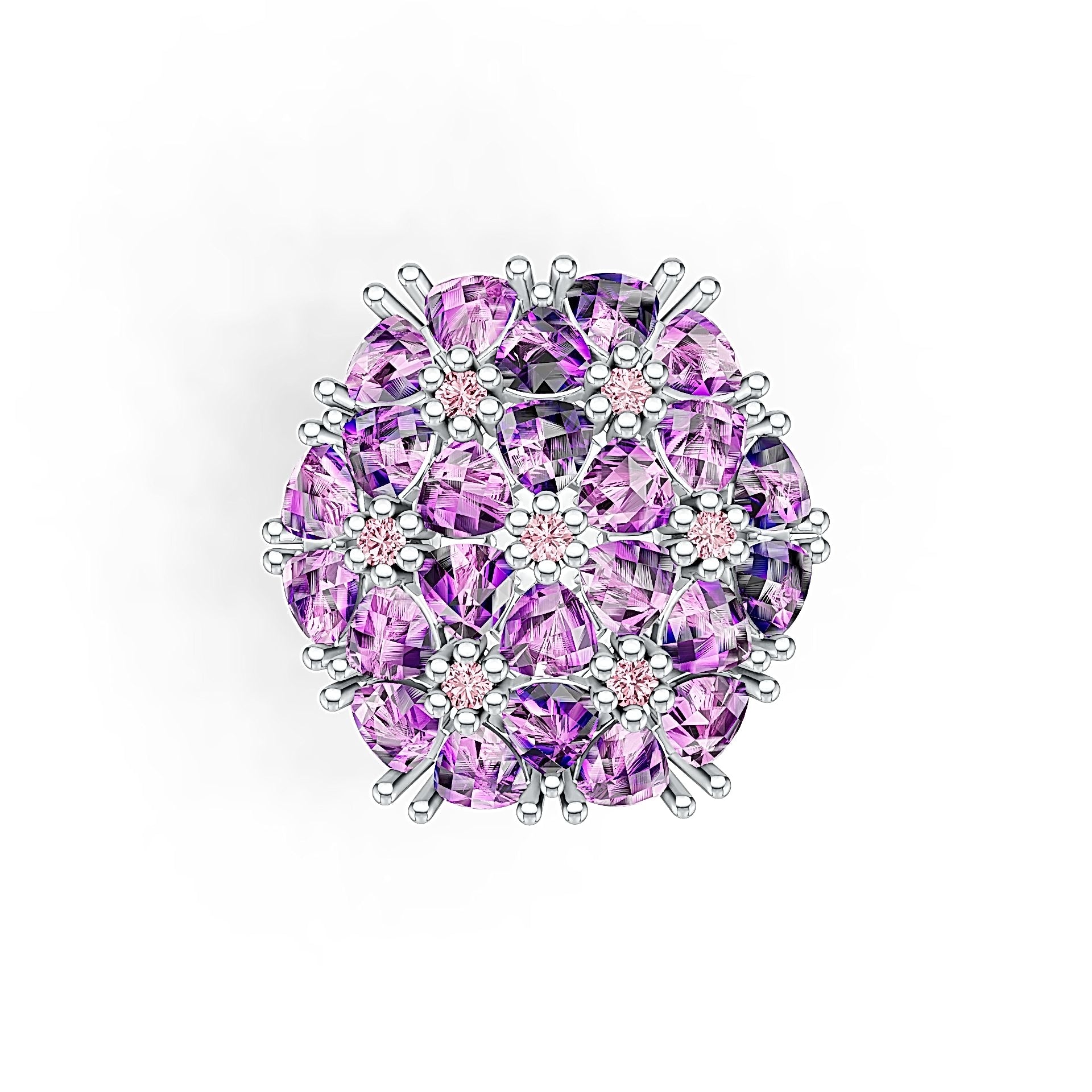 Sterling Silver Semi Mount Ring Setting Trillion TRI 4X4mm DHJ