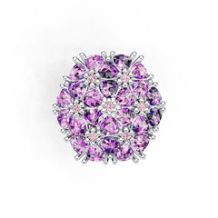 Sterling Silver Semi Mount Ring Setting Trillion TRI 4X4mm DHJ