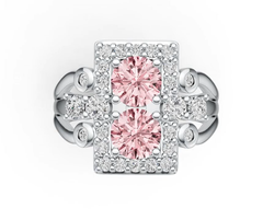 Sterling Silver Semi Mount Ring Setting Round RD 6x6mm DHJ