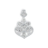 Platinum Semi Mount Pendant Setting Oval OV 7X5mm DHJ