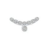 Platinum Semi Mount Earrings Setting Oval OV 10X8mm OV 8X6mm DHJ